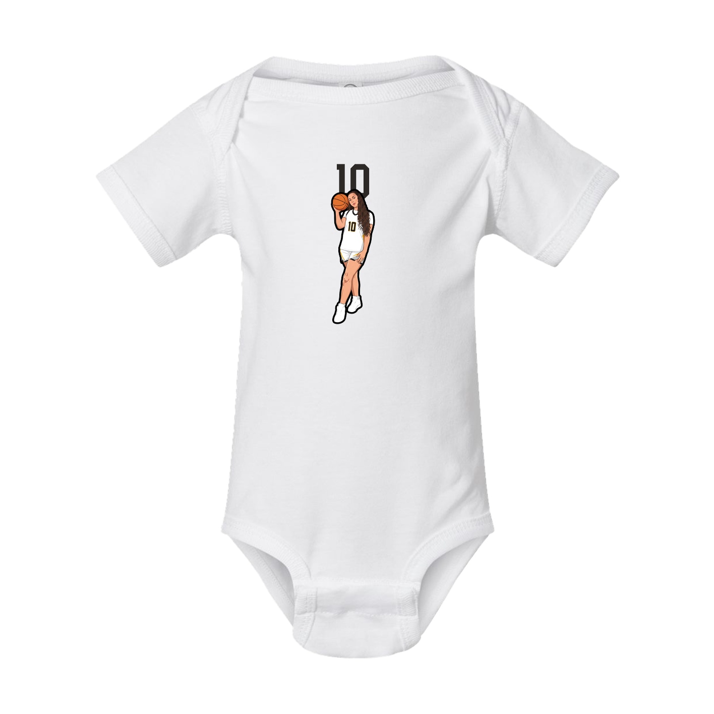 Baby Onesie — Number Top in White