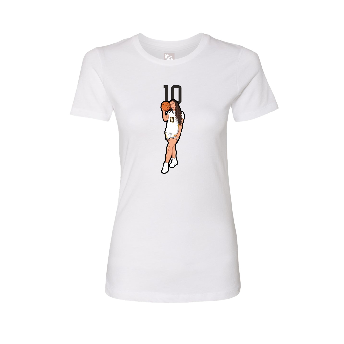 Womens Tee — Number Top in White