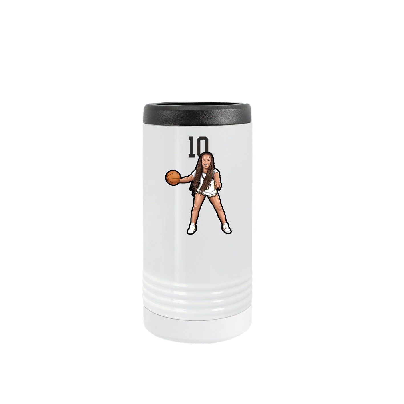 Slim Beverage Holder — Number Top in White
