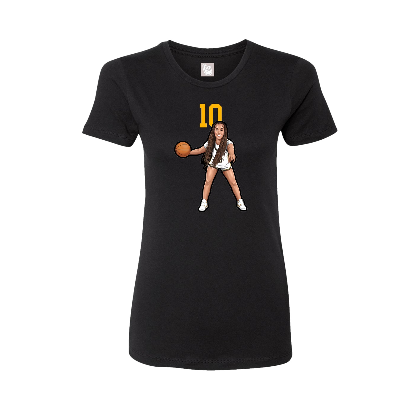 Womens Tee — Number Top in Black