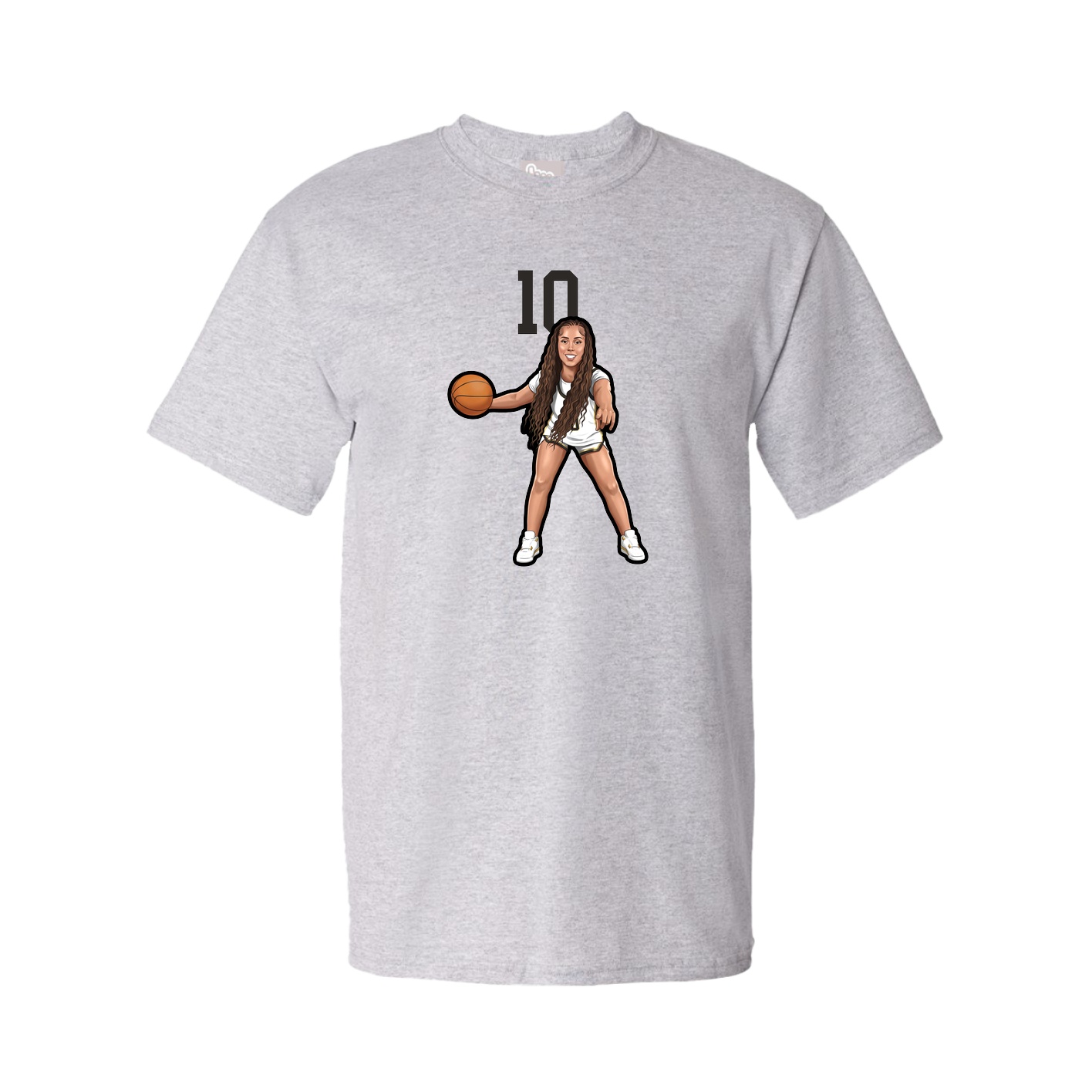 Youth Tee — Number Top in Grey