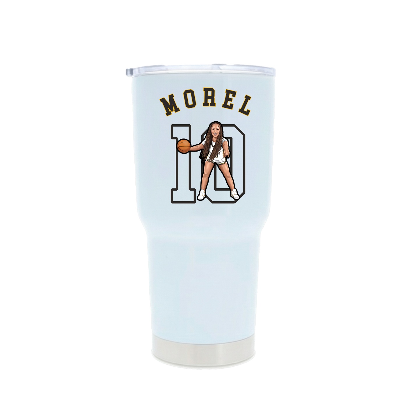 30oz Stainless Steel Tumbler — Shirsey Arch in White