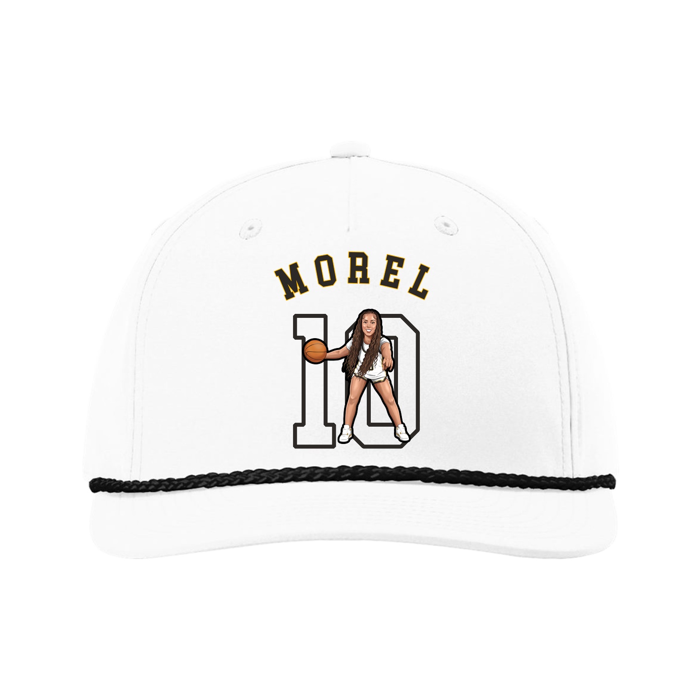 Five-Panel Classic Rope Cap — Shirsey Arch in White