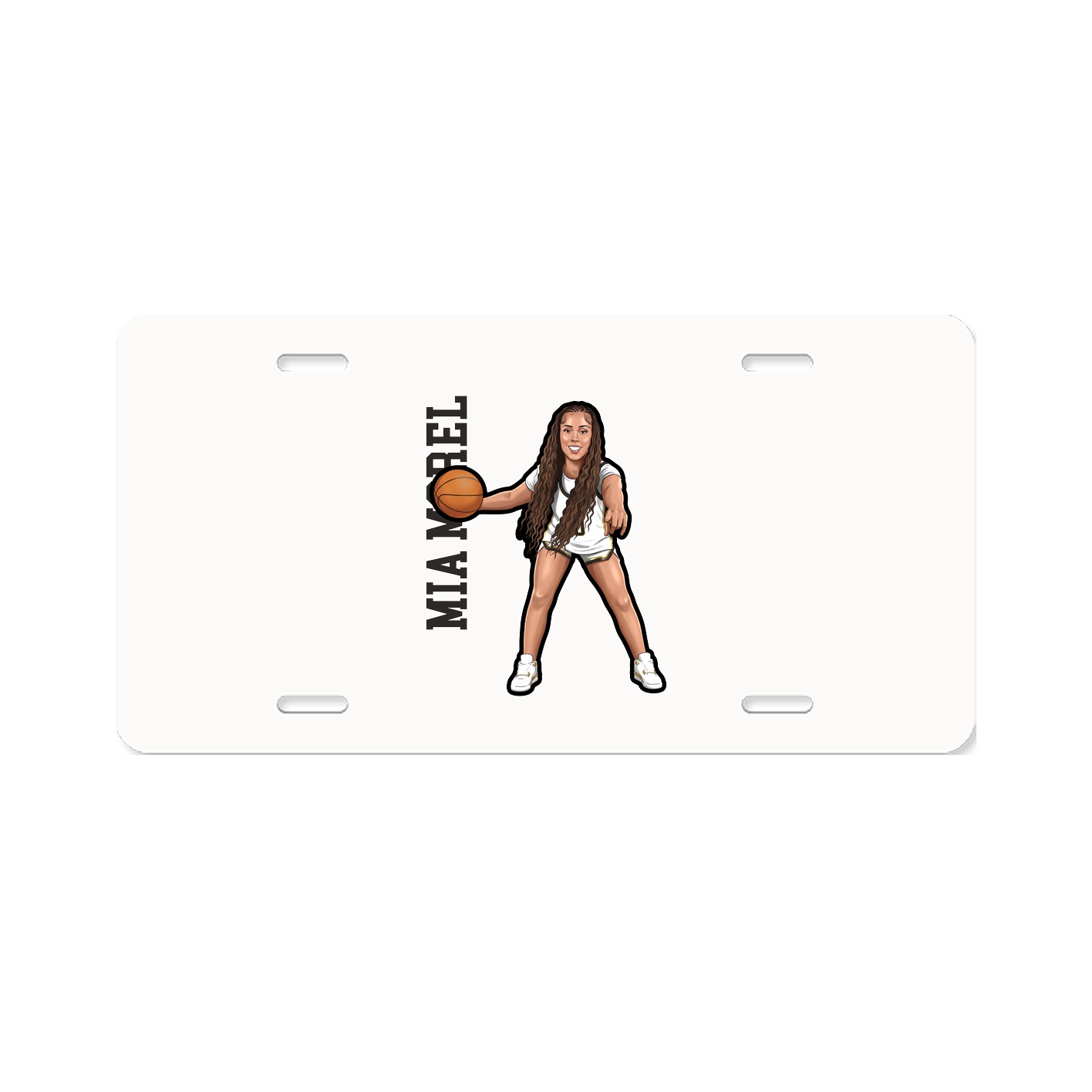 License Plate — Name Vertical in Classic