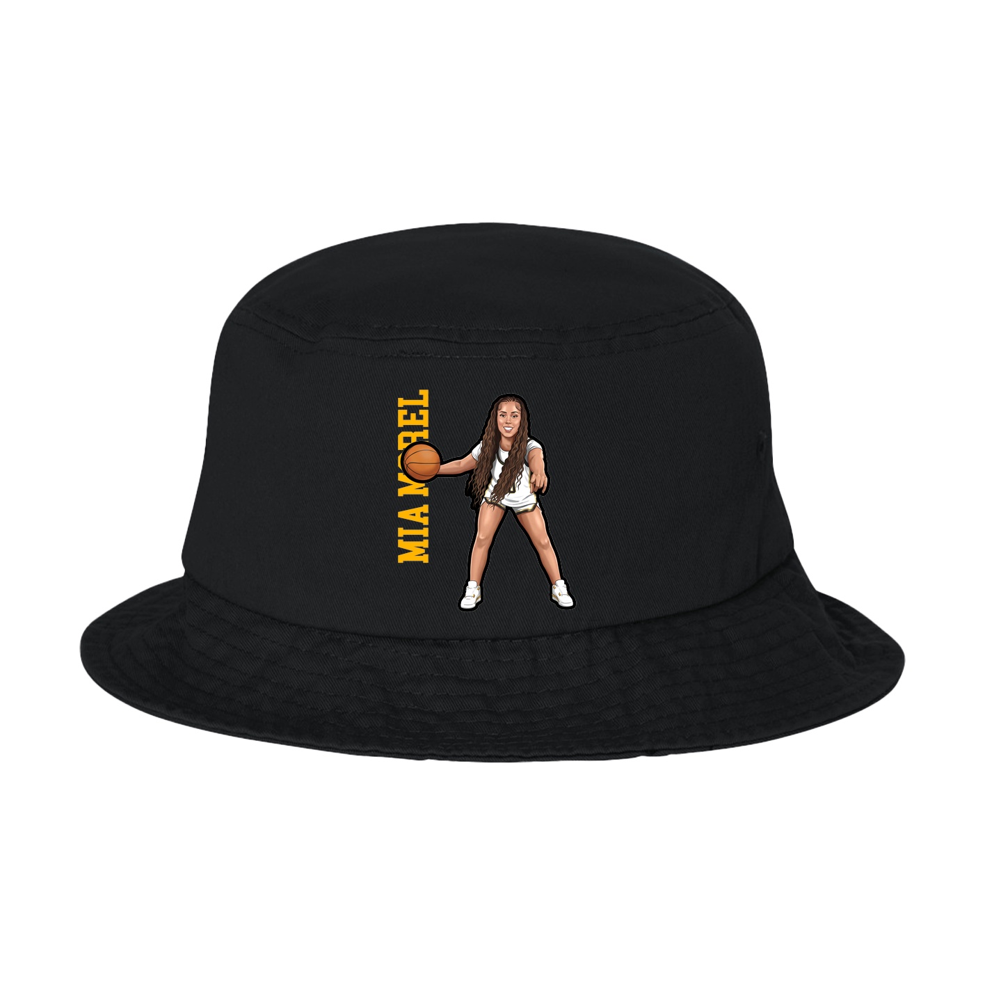 Bucket Cap — Name Vertical in Black