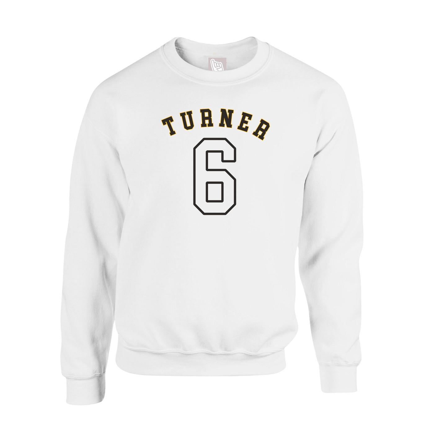 Fleece Crew — Shirsey Arch in White