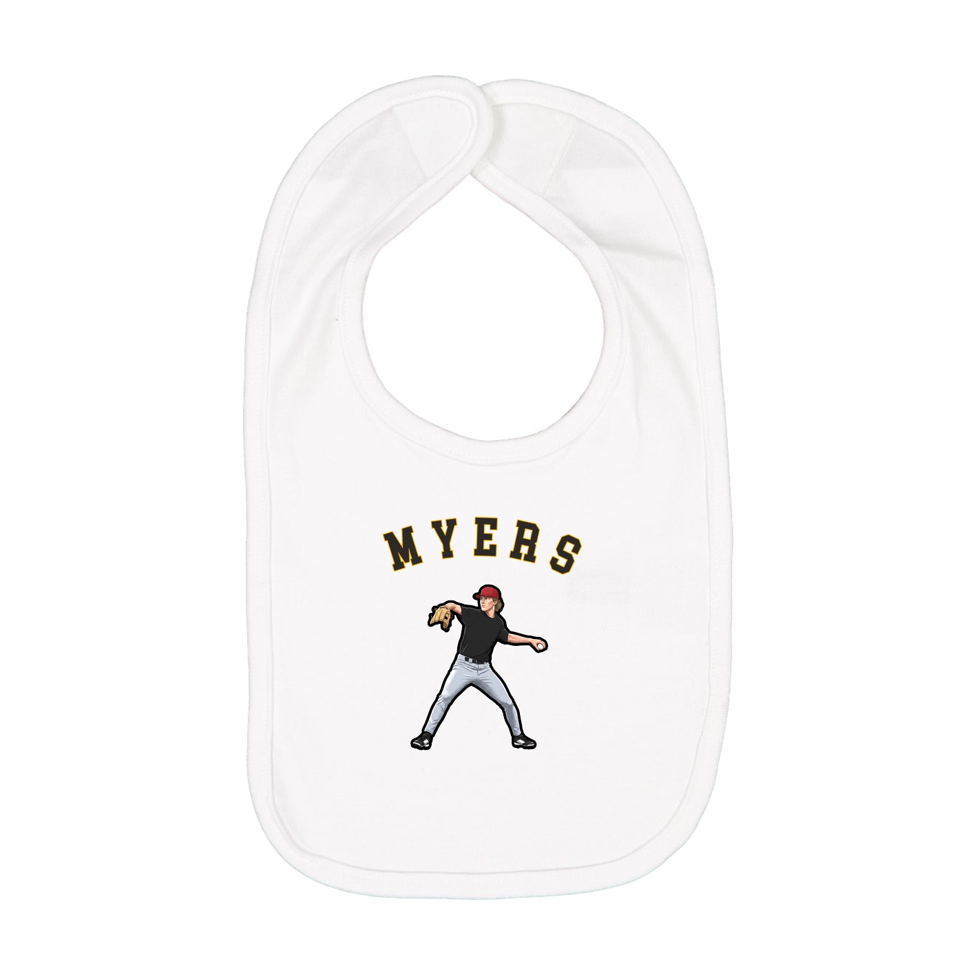 Infant Bib — Shirsey Arch in White