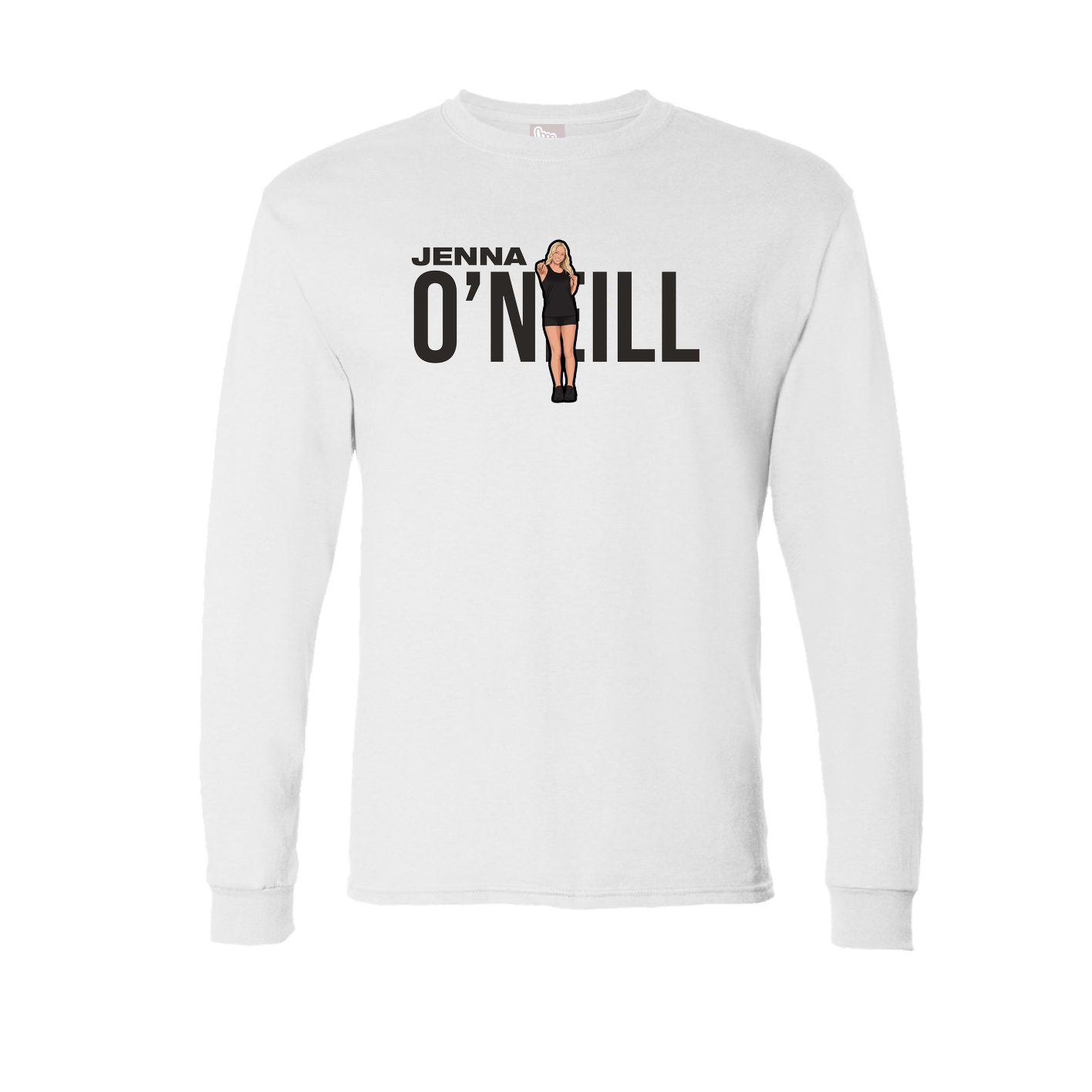 Long Sleeve Tee — Player Name in White