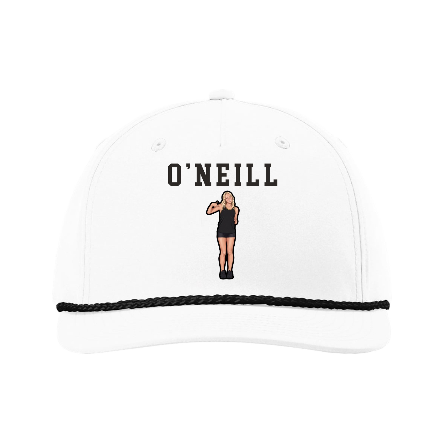Five-Panel Classic Rope Cap — Shirsey in White