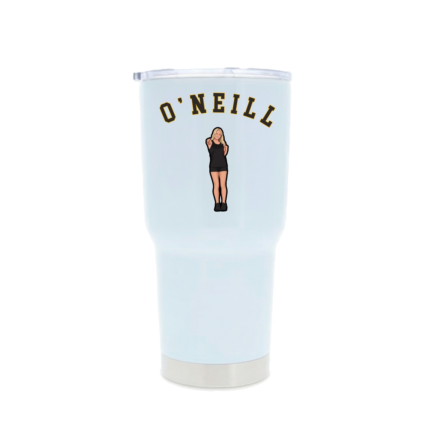 30oz Stainless Steel Tumbler — Shirsey Arch in White