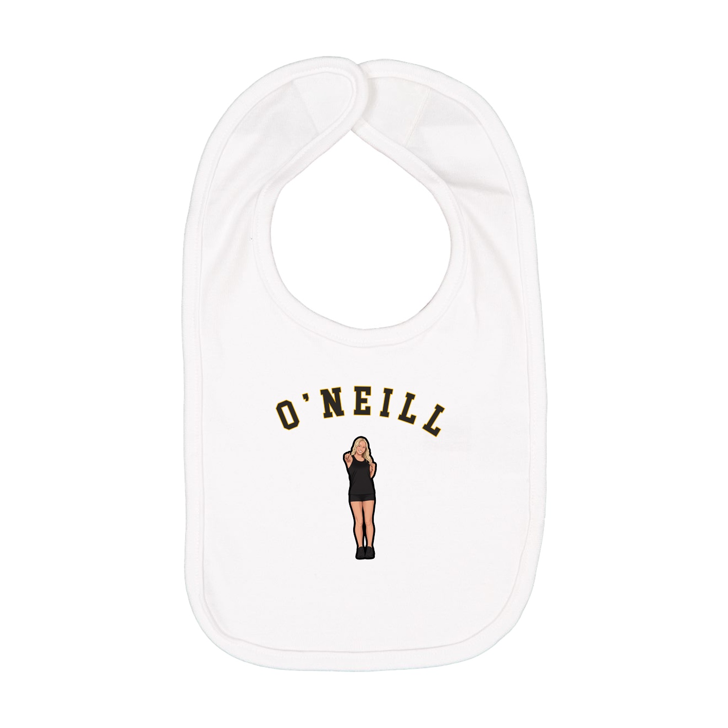 Infant Bib — Shirsey Arch in White