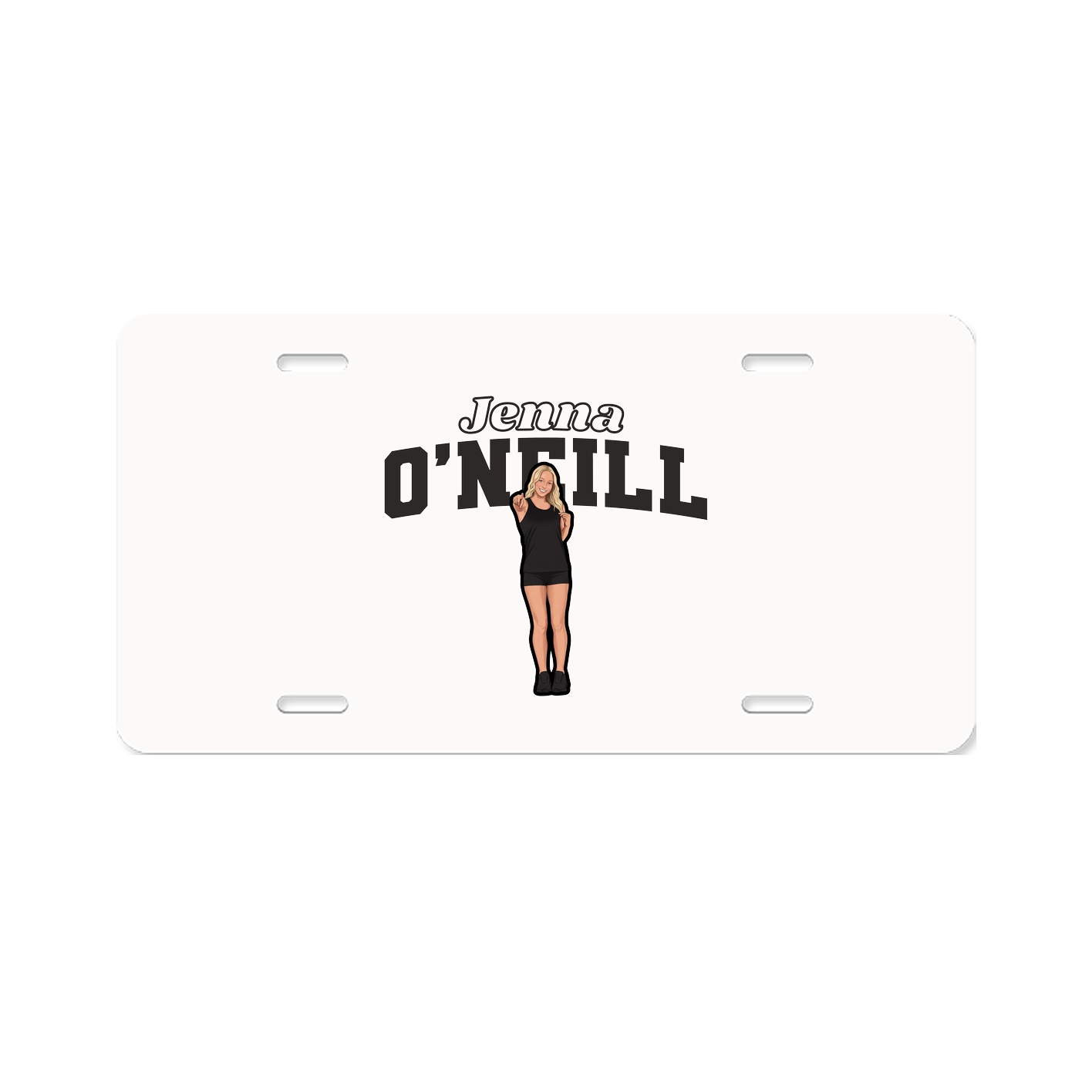 License Plate — Name Arch in Classic