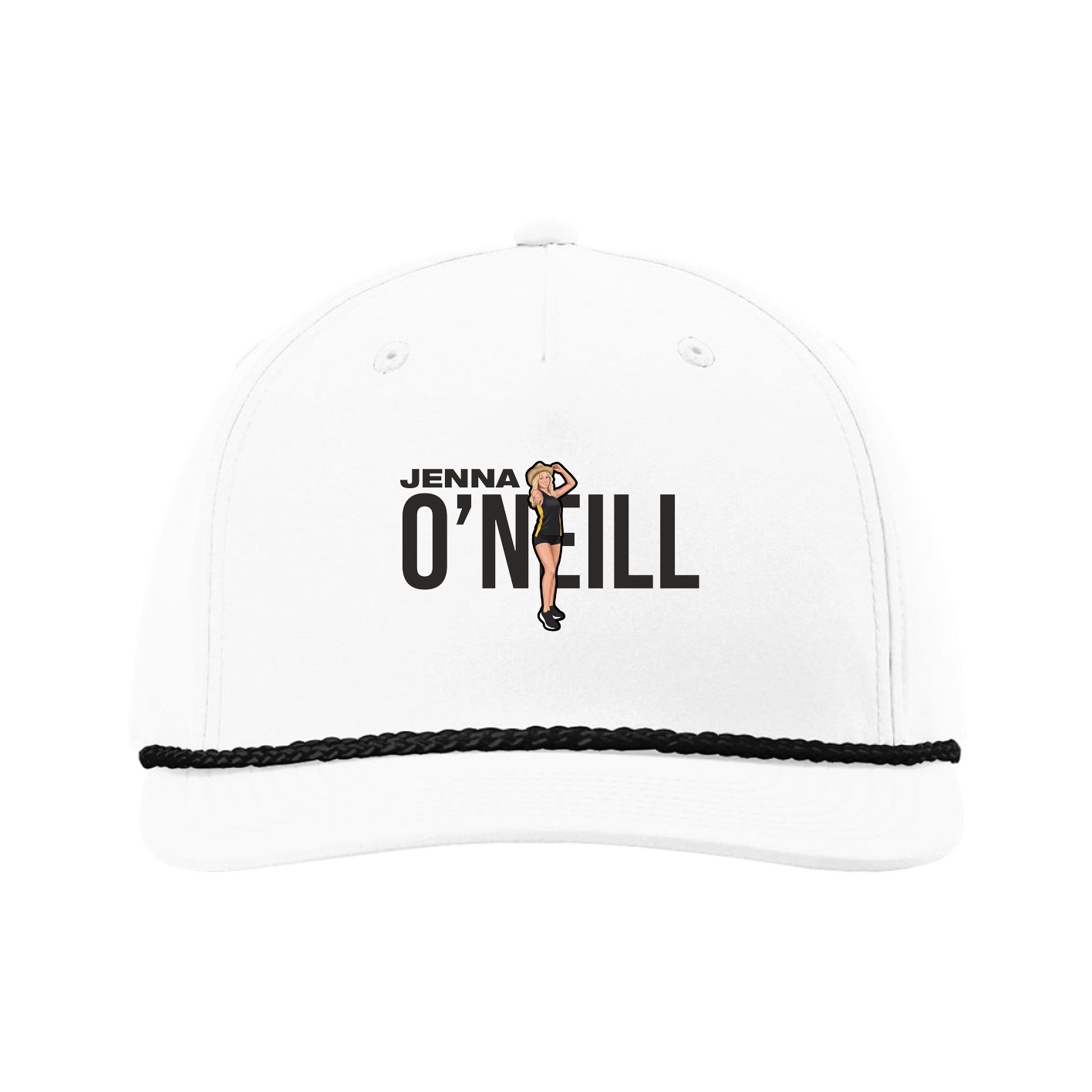 Five-Panel Classic Rope Cap — Player Name in White