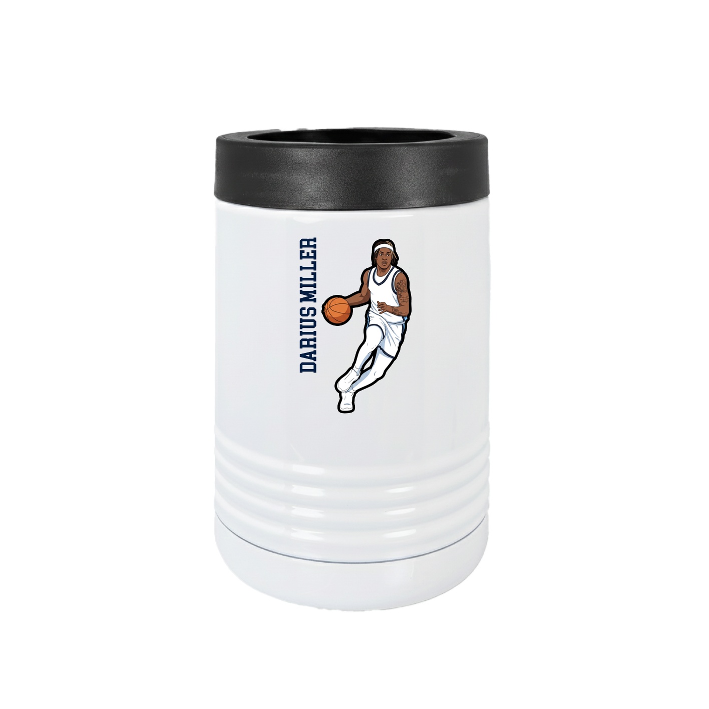 Beverage Holder — Name Vertical in White