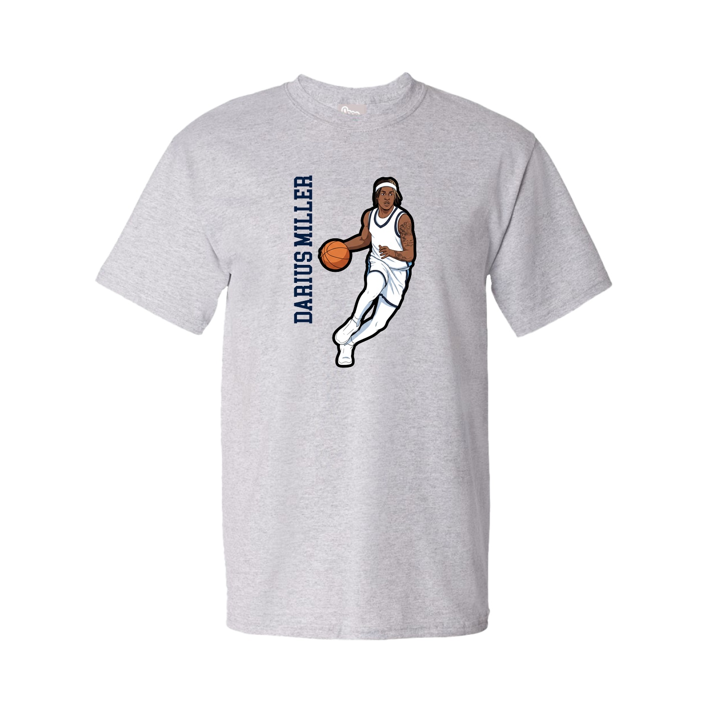 Tee — Name Vertical in Grey