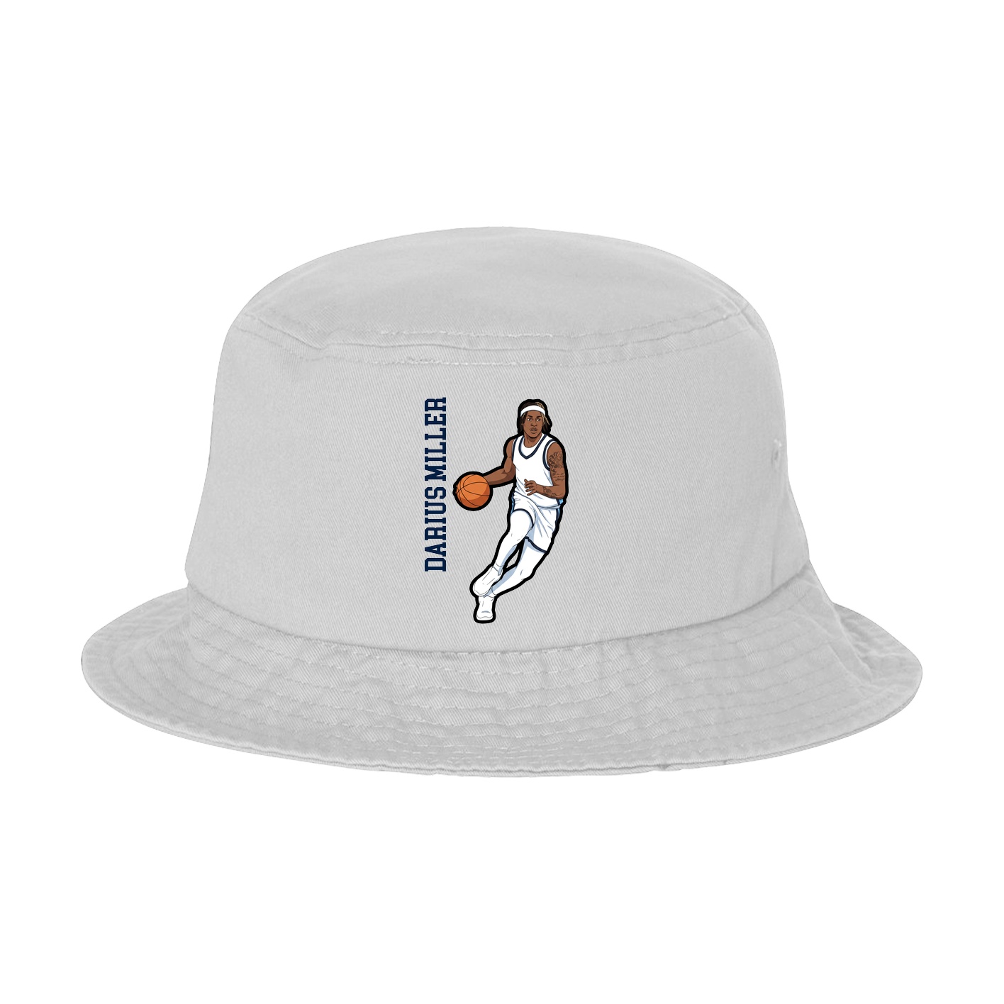 Bucket Cap — Name Vertical in White