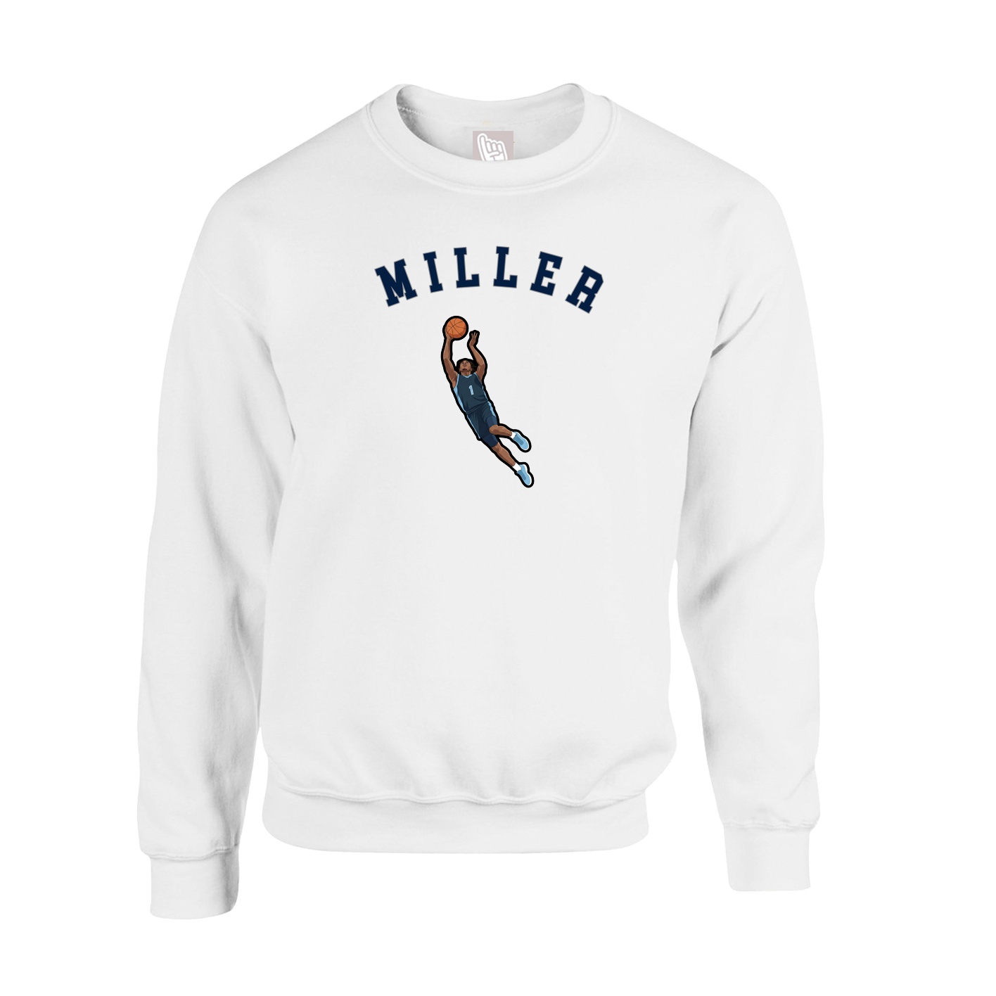 Fleece Crew — Shirsey Arch in White