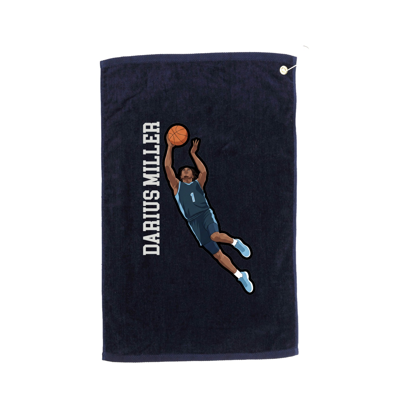 Golf Towel — Name Vertical in Navy