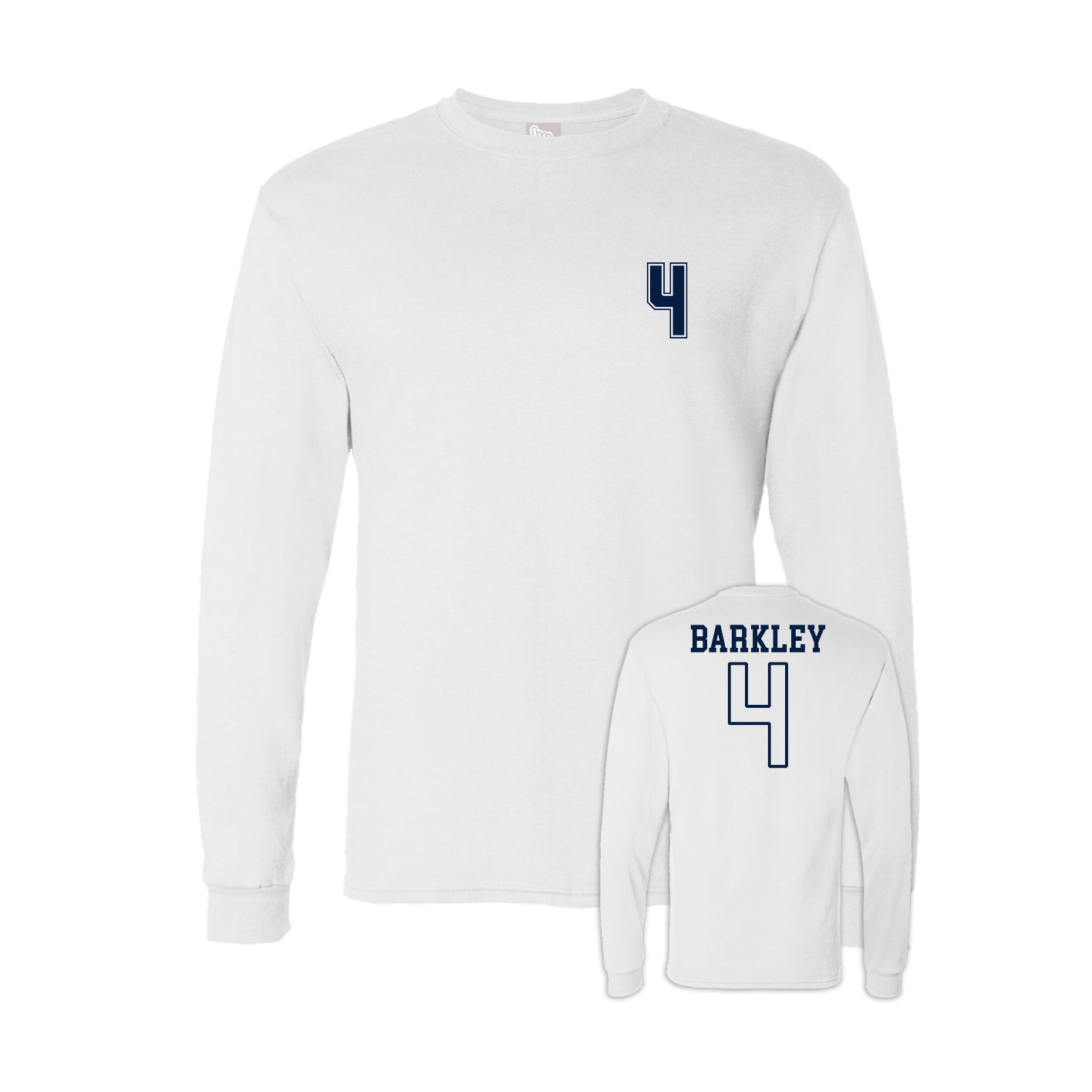 Long Sleeve Tee — Chest Back in White