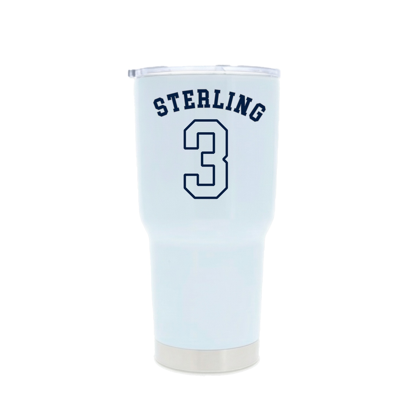 30oz Stainless Steel Tumbler — Shirsey Arch in White