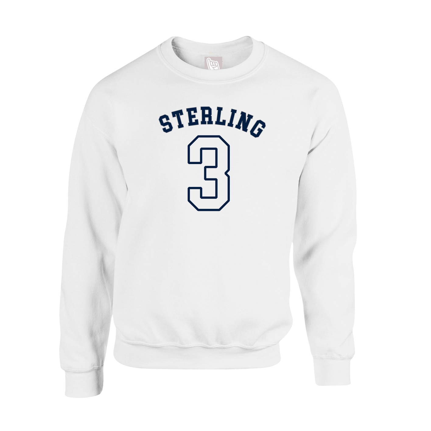 Fleece Crew — Shirsey Arch in White