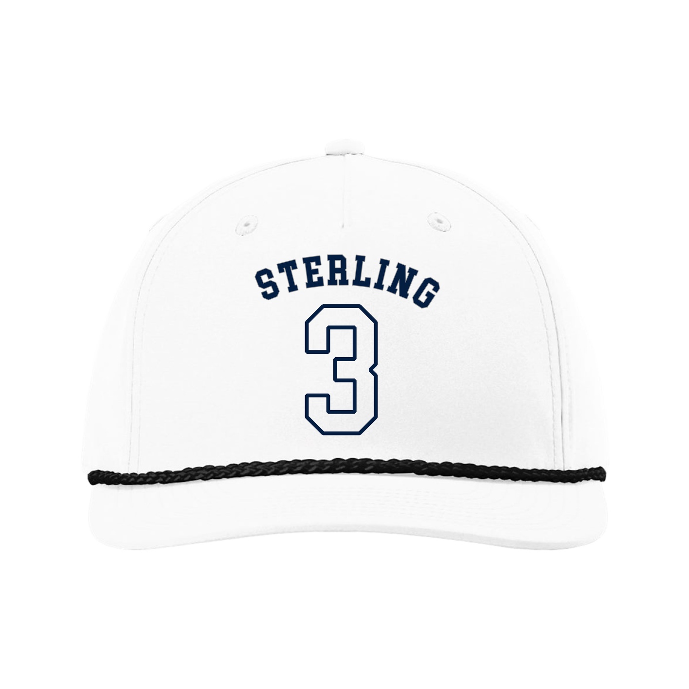 Five-Panel Classic Rope Cap — Shirsey Arch in White