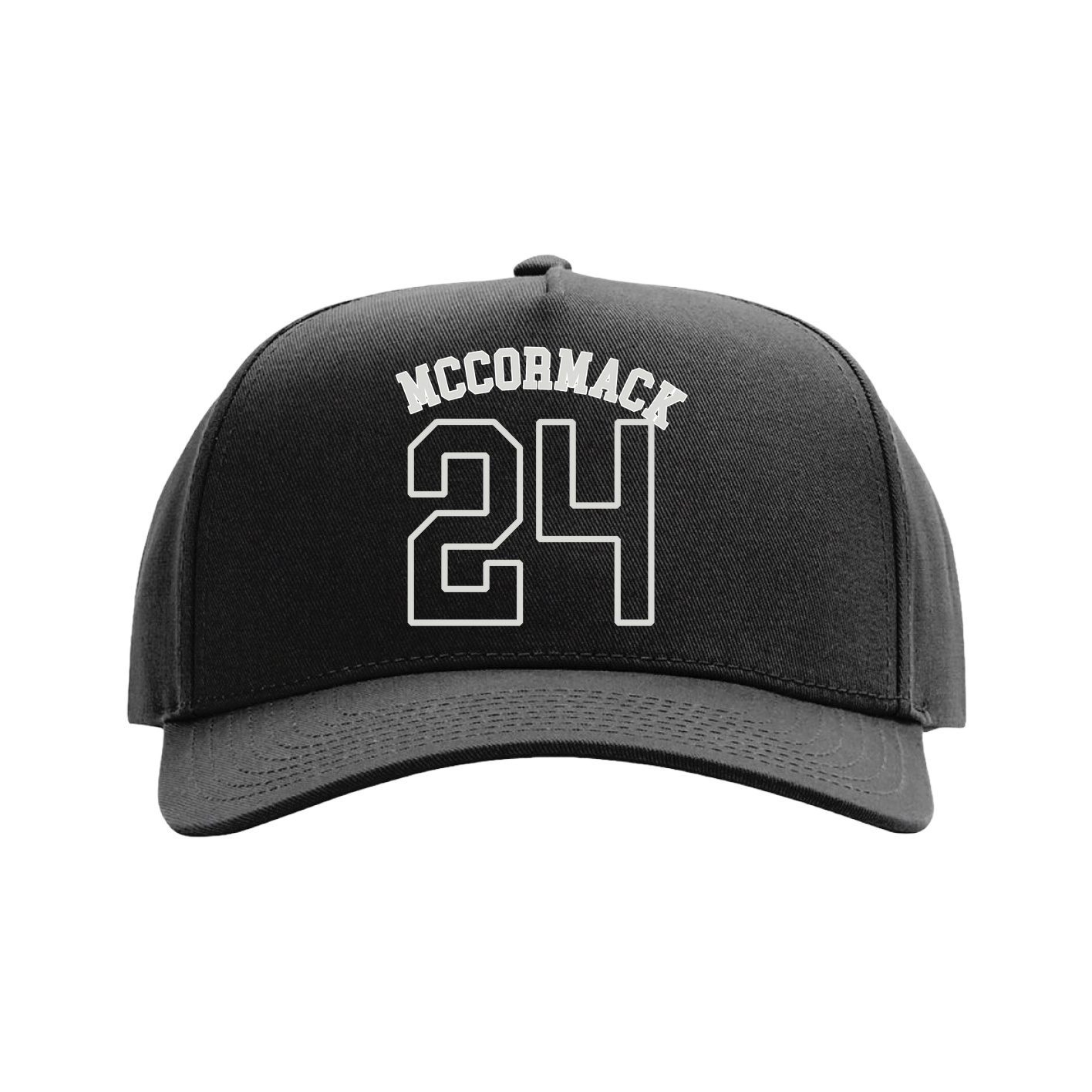 Full Fabric Five-Panel Champ Cap — Shirsey Arch in Black