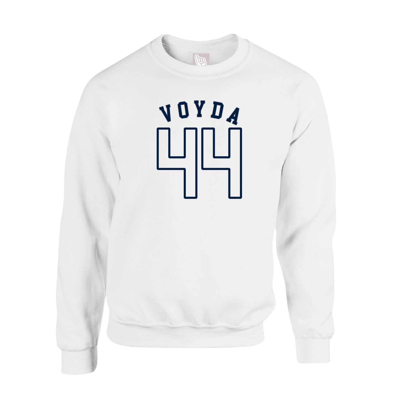 Fleece Crew — Shirsey Arch in White