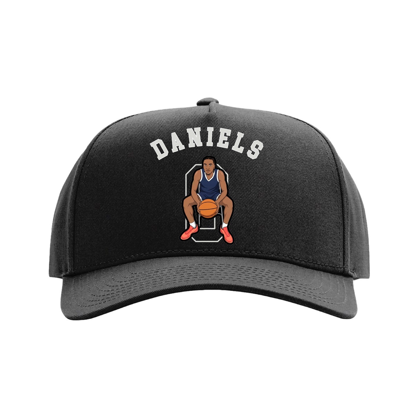 Full Fabric Five-Panel Champ Cap — Shirsey Arch in Black