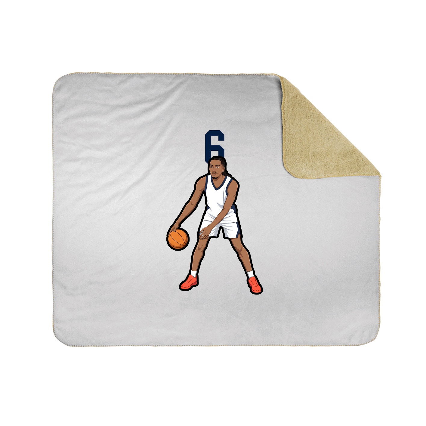 Throw Blanket — Number Top in White