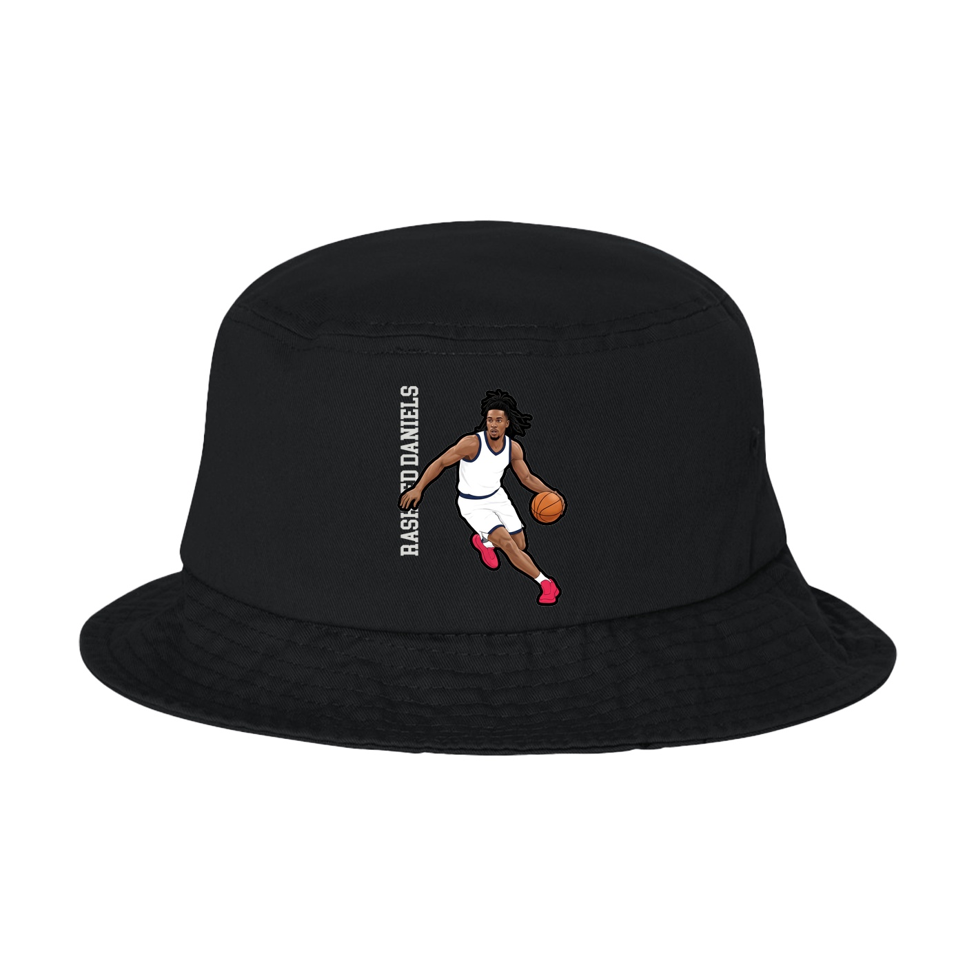 Bucket Cap — Name Vertical in Black