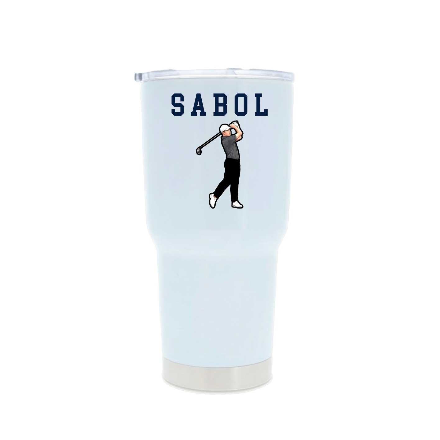 30oz Stainless Steel Tumbler — Shirsey in White