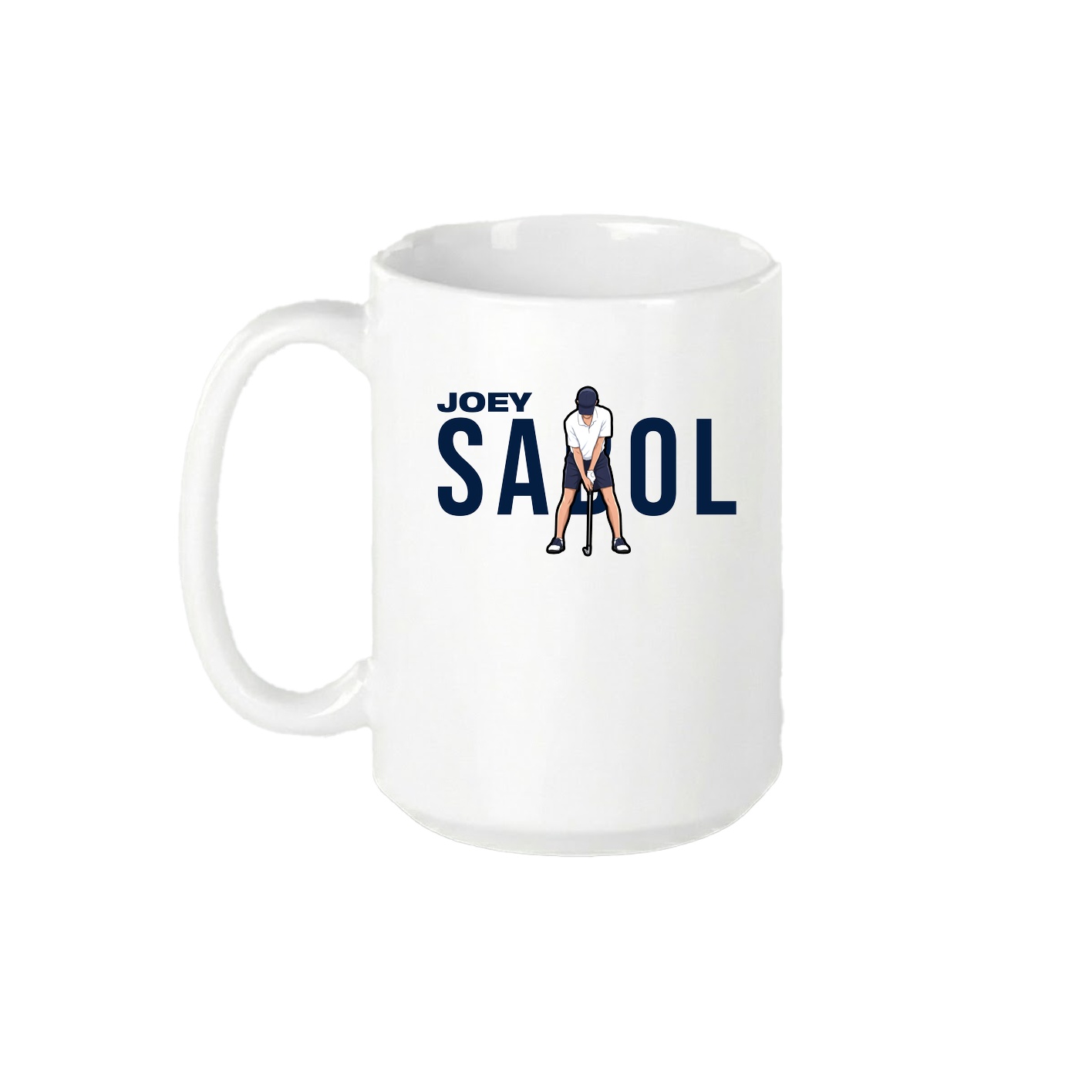 15oz Coffee Mug — Player Name in White