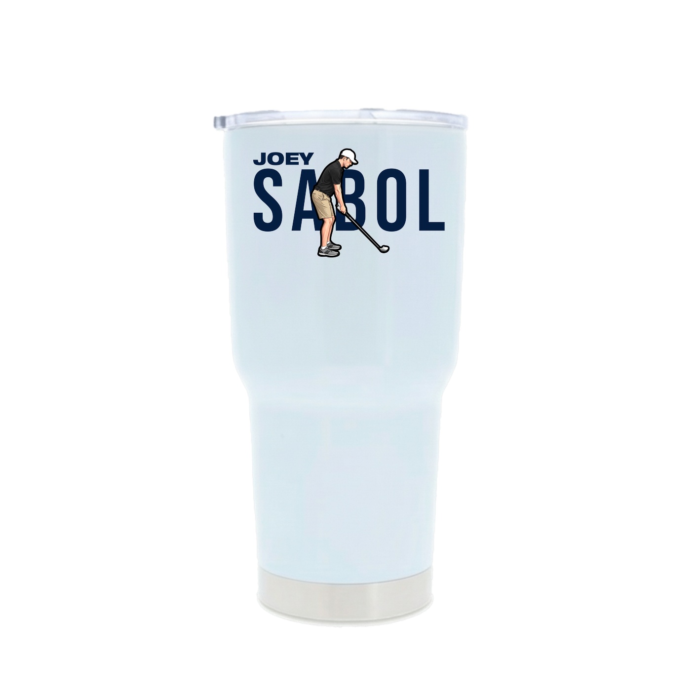 30oz Stainless Steel Tumbler — Player Name in White