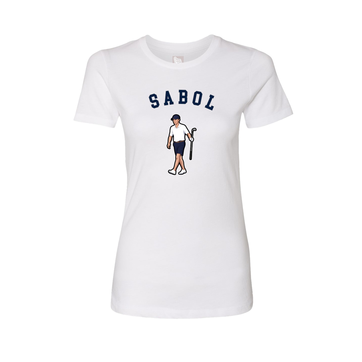 Fitted Women's Tee — Shirsey Arch in White