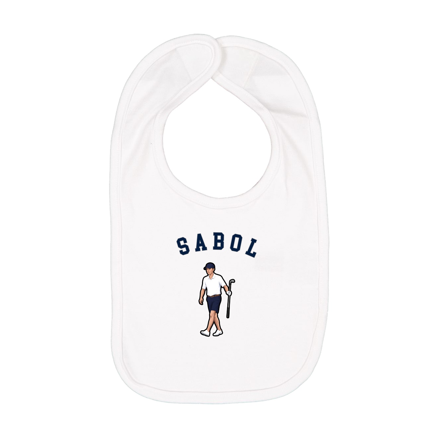 Infant Bib — Shirsey Arch in White