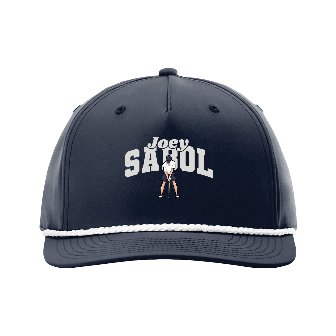 Five-Panel Classic Rope Cap — Signature Arch in Navy