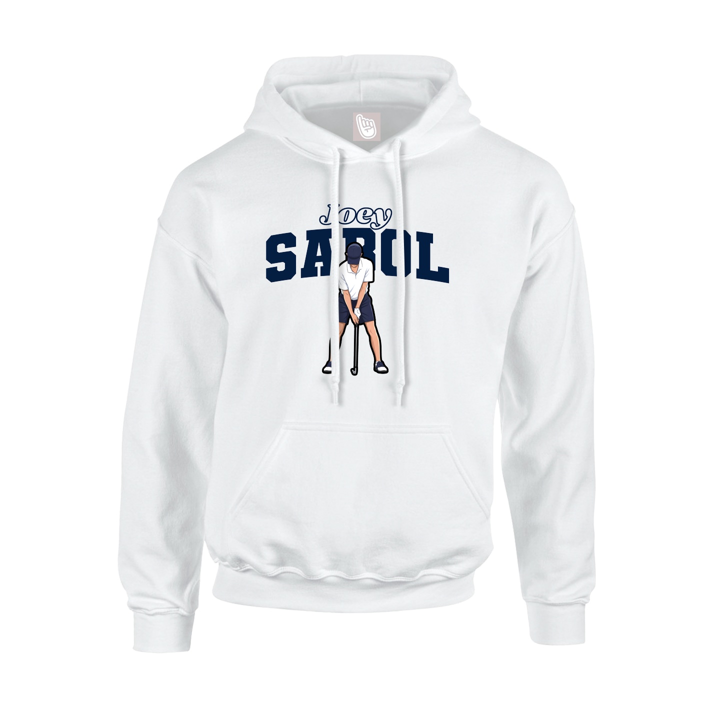 Hoodie — Name Arch in White