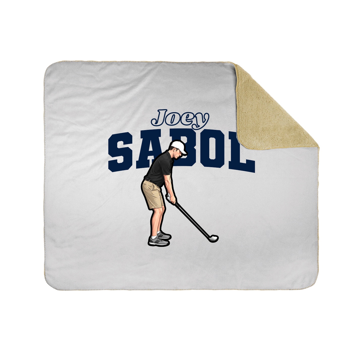 Throw Blanket — Name Arch in White