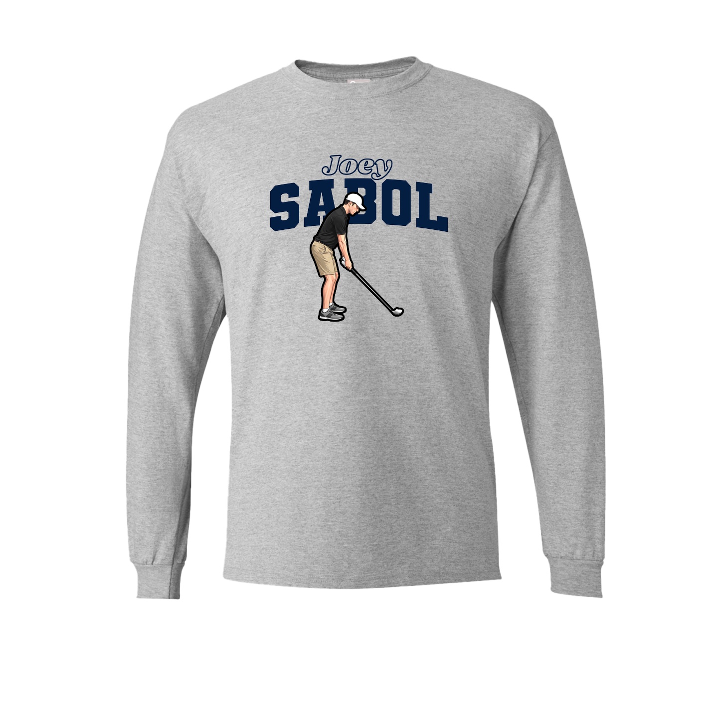Long Sleeve Tee — Name Arch in Grey