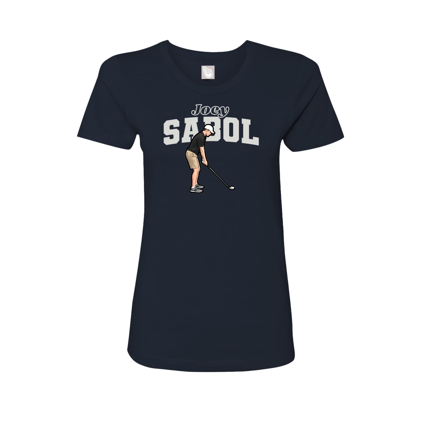 Fitted Women's Tee — Name Arch in Navy