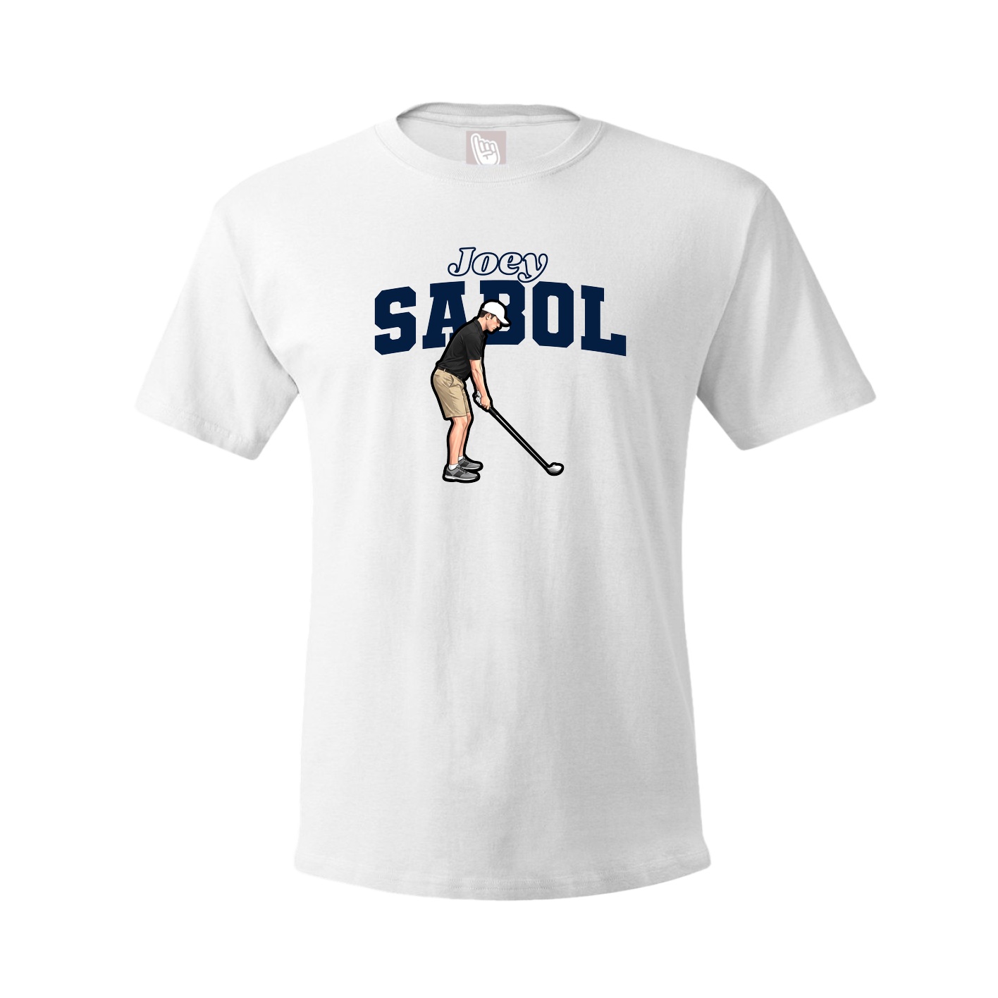 Youth Tee — Name Arch in White