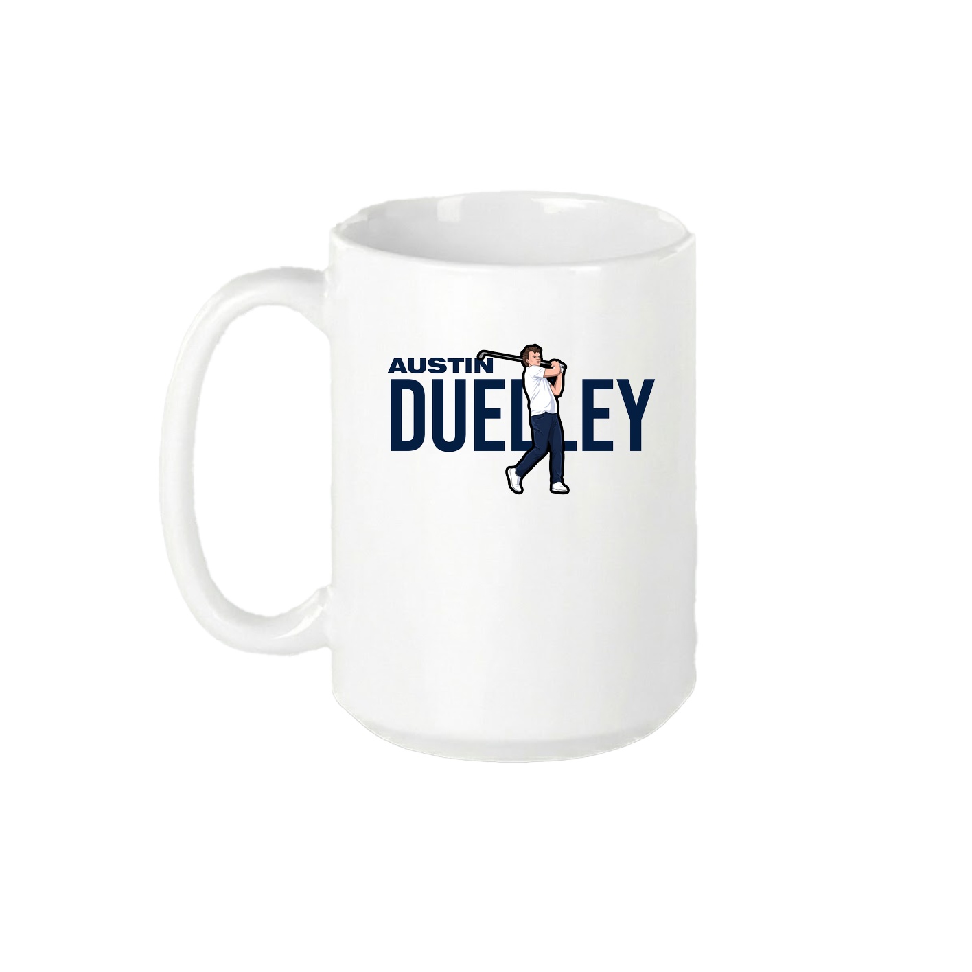 15oz Coffee Mug — Player Name in White