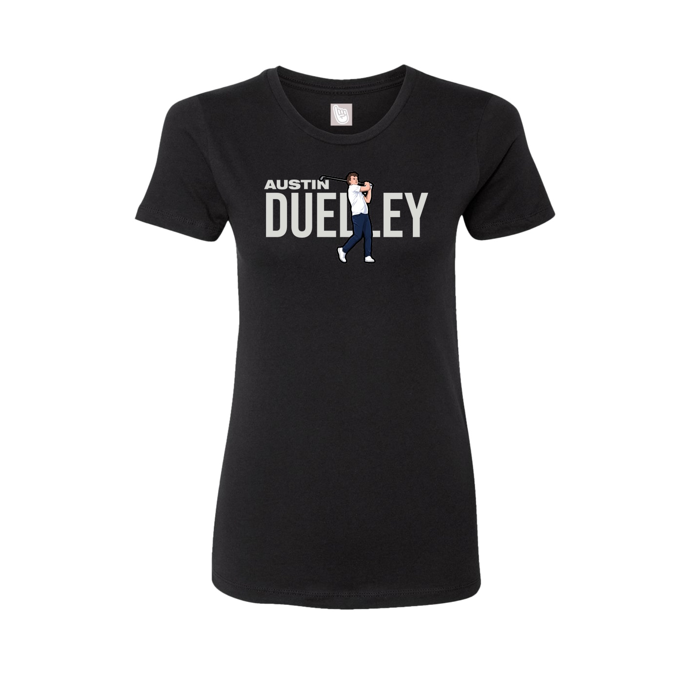 Fitted Women's Tee — Player Name in Black