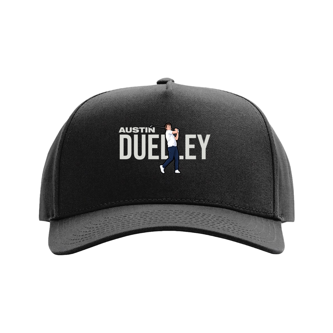 Full Fabric Five-Panel Champ Cap — Player Name in Black