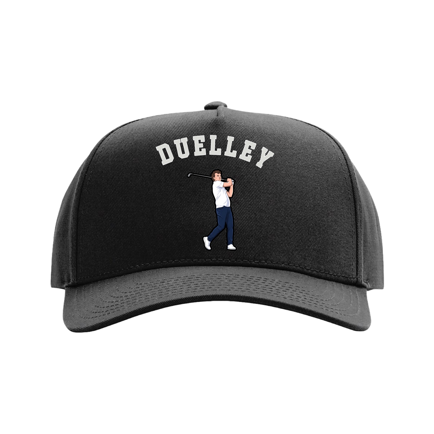Full Fabric Five-Panel Champ Cap — Shirsey Arch in Black