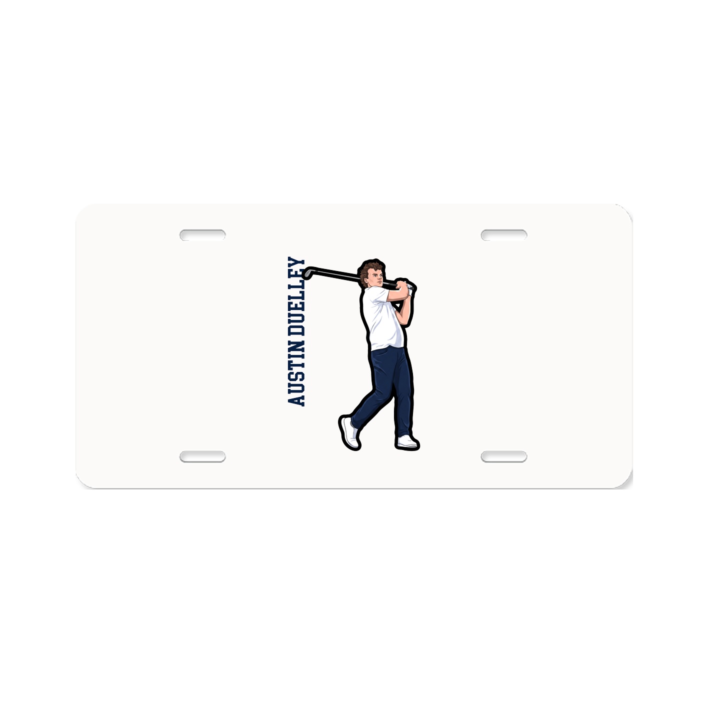License Plate — Name Vertical in Classic