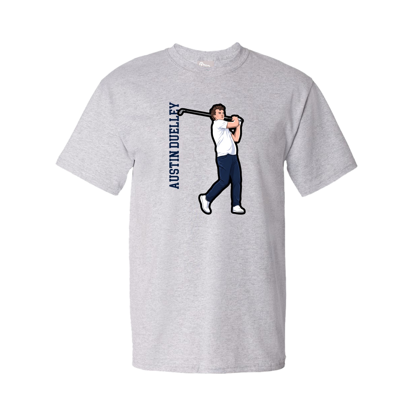 Tee — Name Vertical in Grey