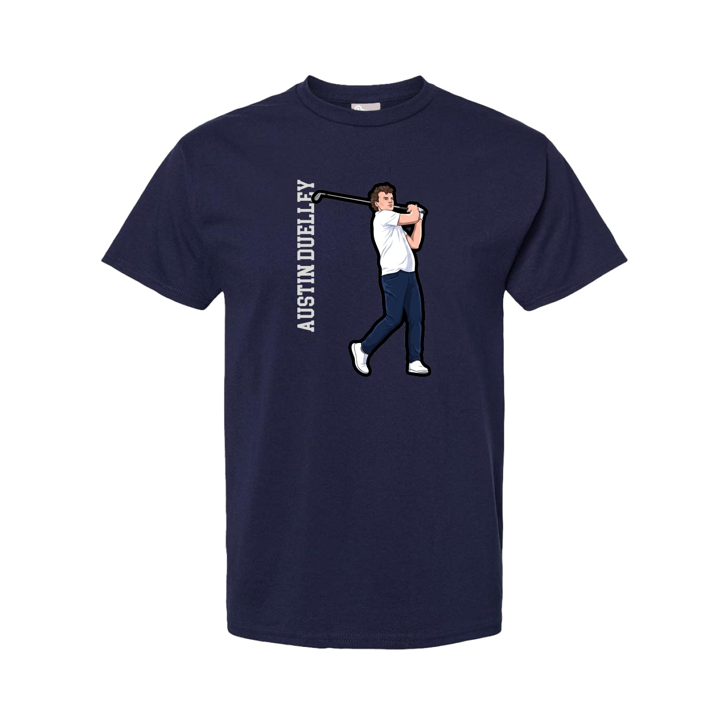 Tee — Name Vertical in Navy