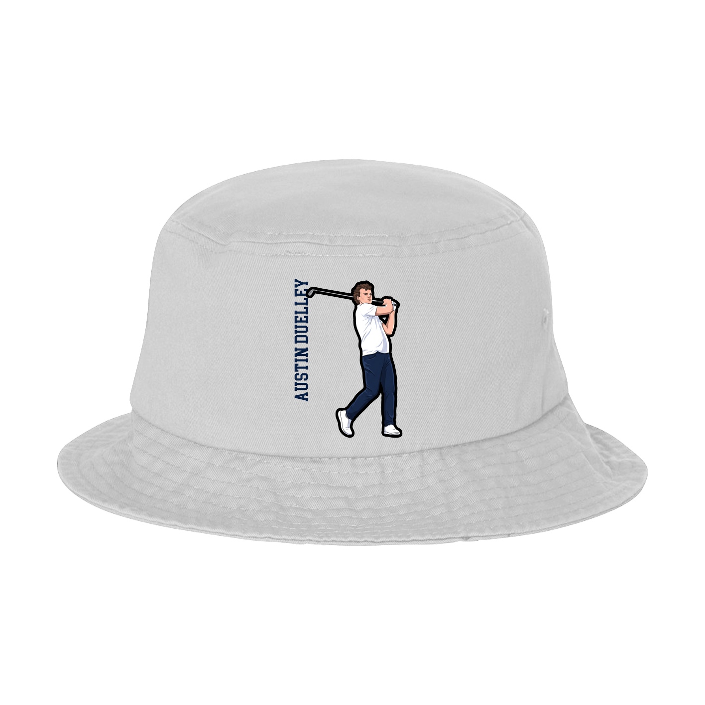 Bucket Cap — Name Vertical in White